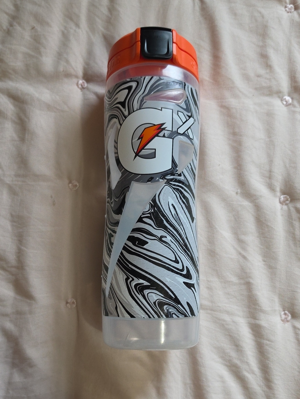 Gatorade Orange & Black Marbled Sport Bottle with Flip Lid